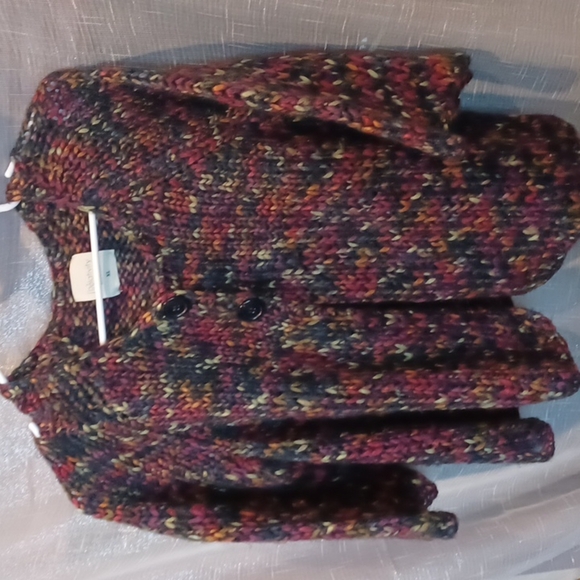 Relativity sweater, wool blend, mohair, alpaca,  acrylic 3/4 sleeves, green tone - Picture 1 of 5